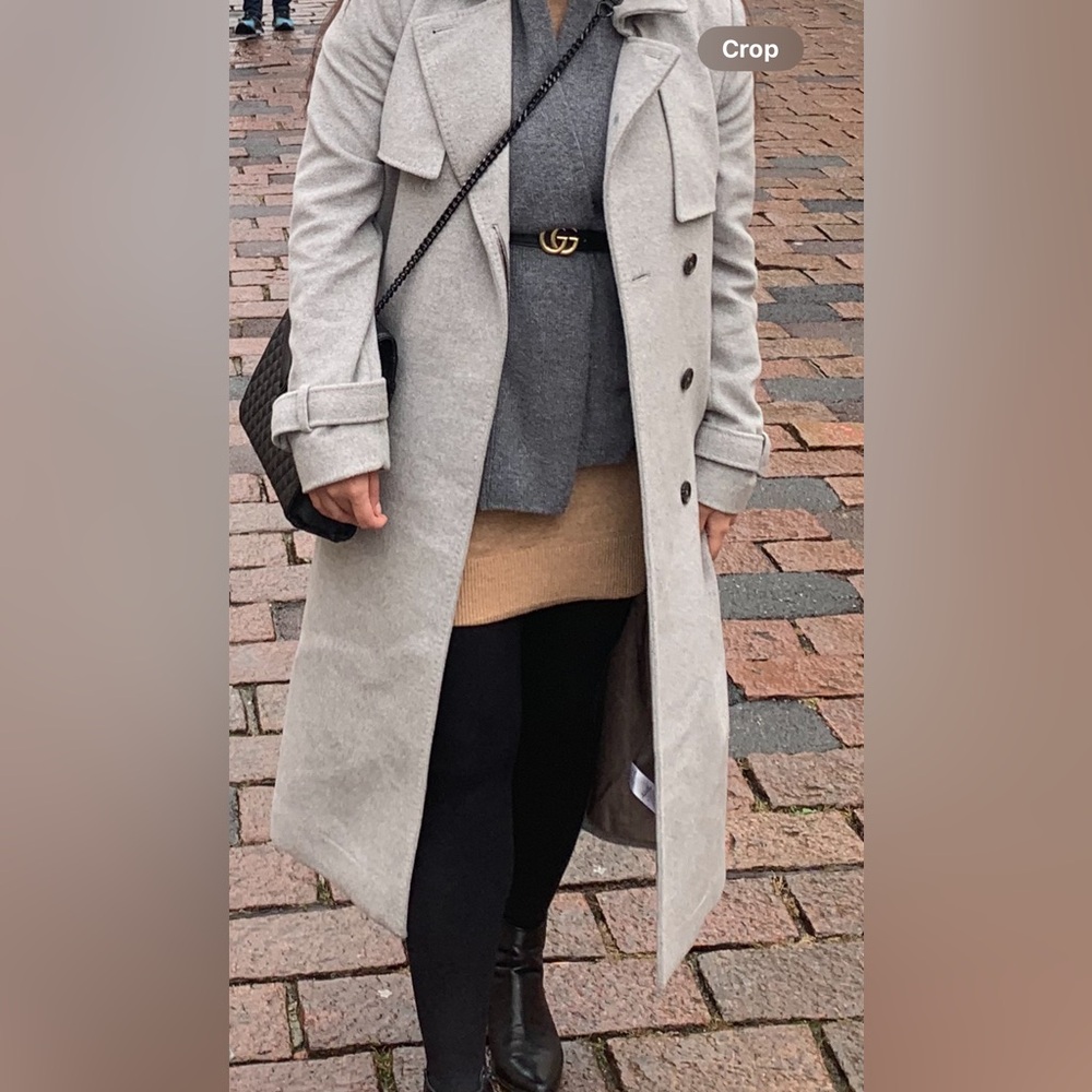 100% wool grey coat M